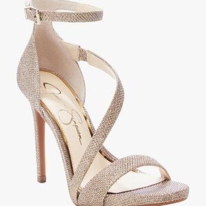 Jessica Simpson Women's Glitter High Heel Sandals - Gold